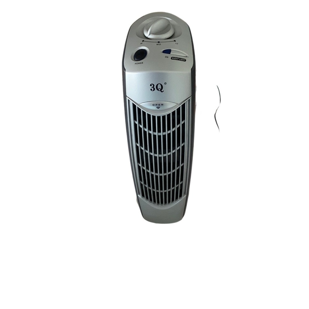 3Q Tower Fan with Night Light, 3 Speed Settings,‎ Portable Cooling Fan